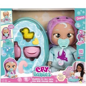 Cry Babies Newborn My First Bath ( Box has minor damage, hence low price)